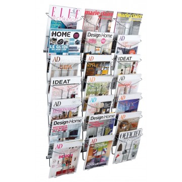 Alba Chrome Wall Document Display A4 (21 TIER) Alba Chrome Wall Document Display A4 (21 TIER)