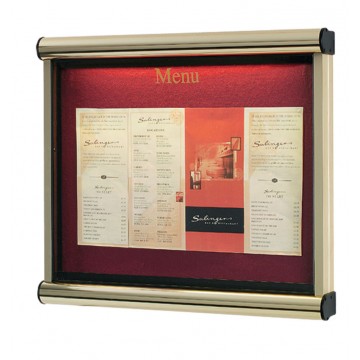 Premium Menu Display Case Illuminated